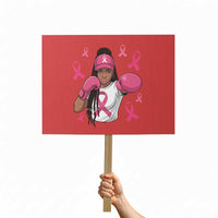 Black Women Fight Breast Cancer Awareness Protest Sign Pink Ribbon African American