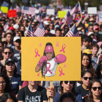 Black Women Fight Breast Cancer Awareness Protest Sign Pink Ribbon African American