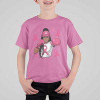 Black Women Fight Breast Cancer Awareness T Shirt For Kid Pink Ribbon African American
