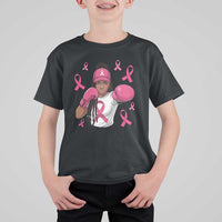 Black Women Fight Breast Cancer Awareness T Shirt For Kid Pink Ribbon African American