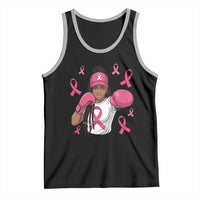 Black Women Fight Breast Cancer Awareness Tank Top Pink Ribbon African American