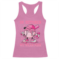 Baseball Breast Cancer Racerback Tank Top In October We Wear Pink Baseball Drip