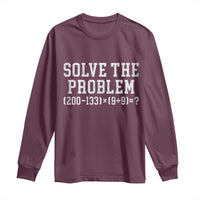 Funny Six Seven Long Sleeve Shirt Math Teacher Joke 67 Meme Gen Alpha Slang - Wonder Print Shop