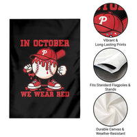Red October Phillies Garden Flag Philadelphia Baseball Drip Boy - Wonder Print Shop