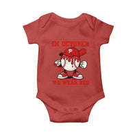 Red October Phillies Baby Onesie Philadelphia Baseball Drip Boy - Wonder Print Shop