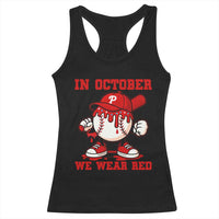 Red October Phillies Racerback Tank Top Philadelphia Baseball Drip Boy - Wonder Print Shop