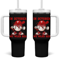 Red October Phillies Tumbler With Handle Philadelphia Baseball Drip Boy - Wonder Print Shop