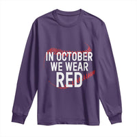 In October We Wear Red Long Sleeve Shirt Philadelphia Baseball Phillies - Wonder Print Shop