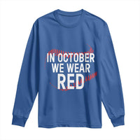 In October We Wear Red Long Sleeve Shirt Philadelphia Baseball Phillies - Wonder Print Shop