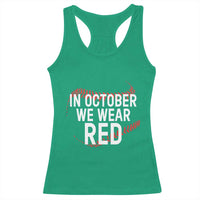 In October We Wear Red Racerback Tank Top Philadelphia Baseball Phillies - Wonder Print Shop