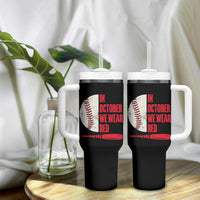 Red October Phillies Tumbler With Handle Retro Philadelphia Baseball Fan - Wonder Print Shop