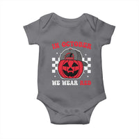 Red October Halloween Baby Onesie Vintage Philadelphia Baseball Fan Jackolantern Pumpkin - Wonder Print Shop