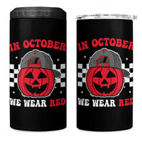 Red October Halloween 4 in 1 Can Cooler Tumbler Vintage Philadelphia Baseball Fan Jackolantern Pumpkin - Wonder Print Shop