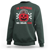 Red October Halloween Sweatshirt Vintage Philadelphia Baseball Fan Jackolantern Pumpkin - Wonder Print Shop