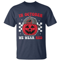 Red October Halloween T Shirt Vintage Philadelphia Baseball Fan Jackolantern Pumpkin - Wonder Print Shop