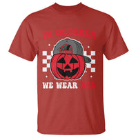 Red October Halloween T Shirt Vintage Philadelphia Baseball Fan Jackolantern Pumpkin - Wonder Print Shop