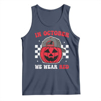 Red October Halloween Tank Top Vintage Philadelphia Baseball Fan Jackolantern Pumpkin - Wonder Print Shop