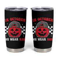 Red October Halloween Tumbler Cup Vintage Philadelphia Baseball Fan Jackolantern Pumpkin - Wonder Print Shop