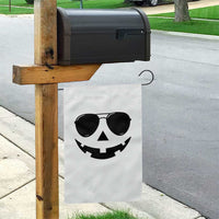 Pumpkin Face Garden Flag Vintage Jack o Lantern Jackolantern Spooky Season Halloween - Wonder Print Shop
