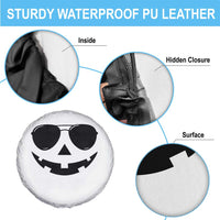 Pumpkin Face Spare Tire Cover Vintage Jack o Lantern Jackolantern Spooky Season Halloween - Wonder Print Shop