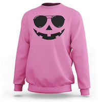 Pumpkin Face Sweatshirt Vintage Jack o Lantern Jackolantern Spooky Season Halloween - Wonder Print Shop