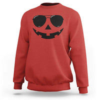 Pumpkin Face Sweatshirt Vintage Jack o Lantern Jackolantern Spooky Season Halloween - Wonder Print Shop