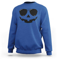 Pumpkin Face Sweatshirt Vintage Jack o Lantern Jackolantern Spooky Season Halloween - Wonder Print Shop