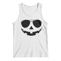 Pumpkin Face Tank Top Vintage Jack o Lantern Jackolantern Spooky Season Halloween - Wonder Print Shop