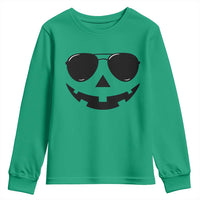 Pumpkin Face Youth Sweatshirt Vintage Jack o Lantern Jackolantern Spooky Season Halloween - Wonder Print Shop