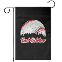 Vintage Red October Garden Flag Philadelphia Skyline Retro Philly Cityscape - Wonder Print Shop
