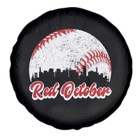 Vintage Red October Spare Tire Cover Philadelphia Skyline Retro Philly Cityscape - Wonder Print Shop