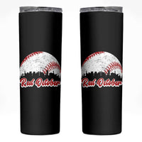 Vintage Red October Skinny Tumbler Philadelphia Skyline Retro Philly Cityscape - Wonder Print Shop