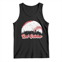 Vintage Red October Tank Top Philadelphia Skyline Retro Philly Cityscape - Wonder Print Shop