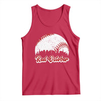 Vintage Red October Tank Top Philadelphia Skyline Retro Philly Cityscape - Wonder Print Shop