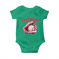 Red October Baby Onesie Baseball Drip Ice Cream Sprinkles Baseball Glove - Wonder Print Shop
