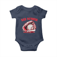 Red October Baby Onesie Baseball Drip Ice Cream Sprinkles Baseball Glove - Wonder Print Shop