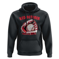 Red October Hoodie Baseball Drip Ice Cream Sprinkles Baseball Glove - Wonder Print Shop