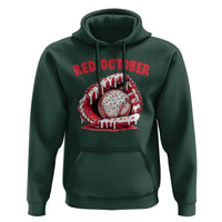 Red October Hoodie Baseball Drip Ice Cream Sprinkles Baseball Glove - Wonder Print Shop