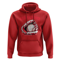 Red October Hoodie Baseball Drip Ice Cream Sprinkles Baseball Glove - Wonder Print Shop