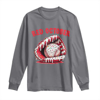 Red October Long Sleeve Shirt Baseball Drip Ice Cream Sprinkles Baseball Glove - Wonder Print Shop
