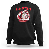 Red October Sweatshirt Baseball Drip Ice Cream Sprinkles Baseball Glove - Wonder Print Shop
