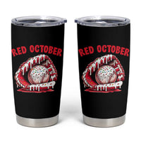 Red October Tumbler Cup Baseball Drip Ice Cream Sprinkles Baseball Glove - Wonder Print Shop
