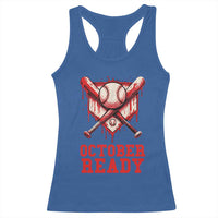 October Ready Racerback Tank Top Philadelphia Playoff Baseball Drip Graffiti - Wonder Print Shop