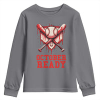 October Ready Youth Sweatshirt Philadelphia Playoff Baseball Drip Graffiti - Wonder Print Shop