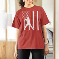 Phillies Baseball T Shirt For Women Cool Distressed Philadelphia Red October US Flag - Wonder Print Shop