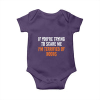 Funny Adult Humor Halloween Baby Onesie If You Are Trying To Scare Me I Am Terrified Of Boobs - Wonder Print Shop