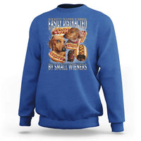 Funny Offensive Dachshund Sweatshirt Easily Distracted By Small Wieners Bootleg Meme