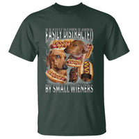Funny Offensive Dachshund T Shirt Easily Distracted By Small Wieners Bootleg Meme