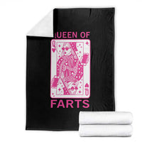 Queen of Farts Throw Blanket Funny Joke Inappropriate Fart Prank Gift - Wonder Print Shop