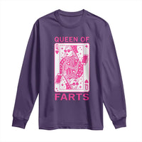 Queen of Farts Long Sleeve Shirt Funny Joke Inappropriate Fart Prank Gift - Wonder Print Shop